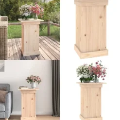 Plantestativer^Blomsterstander 40x40x60 cm massivt fyrretræ - Blomsterstativ - Blomsterstativer - Home & Living