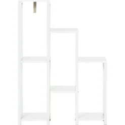 Discount Blomsterstativ 7 niveauer stål hvid 65 x 23 x 94,5 cm inde/ude Krukker & Plantebeholdere