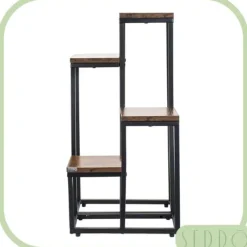 Online Blomsterstativ, hylde til blomster, planter, potter, fritstående, 4 hylder, loft Plantestativer