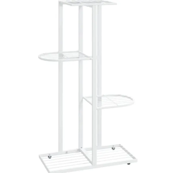 Clearance Blomsterstativ i 4 niveauer 43x22x76 cm metal hvid - Plantestativ - Plantestativer - Home & Living Plantestativer