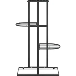 Plantestativer^Blomsterstativ i 4 niveauer 43x22x76 cm metal sort - Plantestativ - Plantestativer - Home & Living