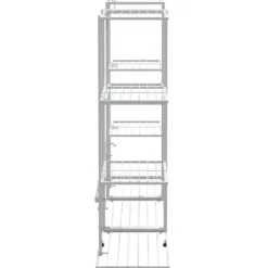 New Blomsterstativ i jern - Plantestativ | Farve: Hvid | Størrelse: 94,5x25x89 cm Plantestativer