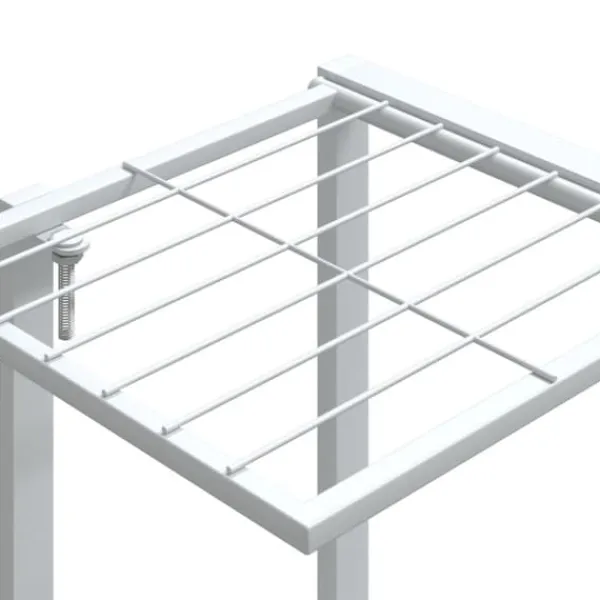 New Blomsterstativ i jern - Plantestativ | Farve: Hvid | Størrelse: 94,5x25x89 cm Plantestativer