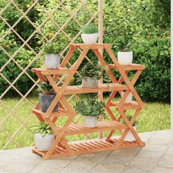 Clearance Blomsterstativ i massivt fyrretræ - Plantestativ til indendørs & udendørs brug | Størrelse: 110x25x105 cm Plantestativer