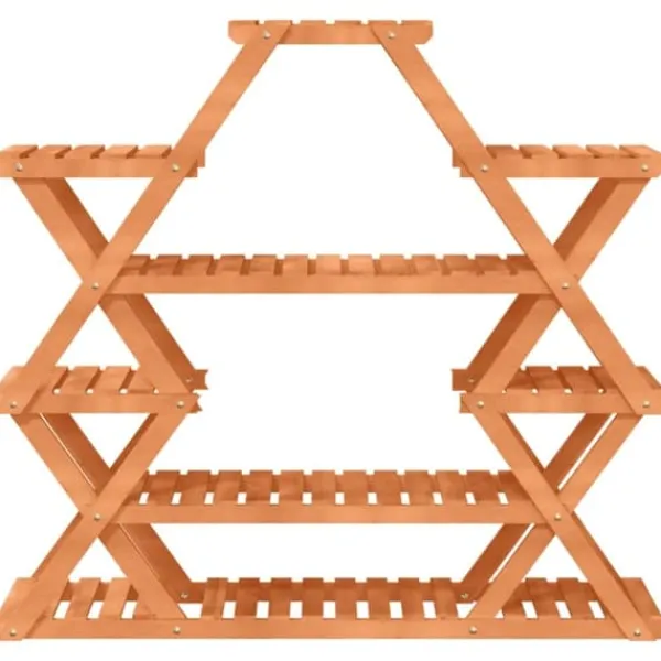 Clearance Blomsterstativ i massivt fyrretræ - Plantestativ til indendørs & udendørs brug | Størrelse: 110x25x105 cm Plantestativer