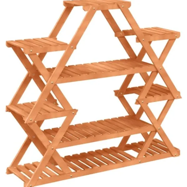 Clearance Blomsterstativ i massivt fyrretræ - Plantestativ til indendørs & udendørs brug | Størrelse: 110x25x105 cm Plantestativer