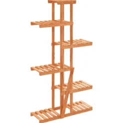 Online Blomsterstativ i massivt fyrretræ - Plantestativ med plads til planter | Størrelse: 75x25x140,5 cm Plantestativer