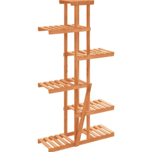 Online Blomsterstativ i massivt fyrretræ - Plantestativ med plads til planter | Størrelse: 75x25x140,5 cm Plantestativer
