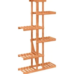 Online Blomsterstativ i massivt fyrretræ - Plantestativ med plads til planter | Størrelse: 75x25x140,5 cm Plantestativer