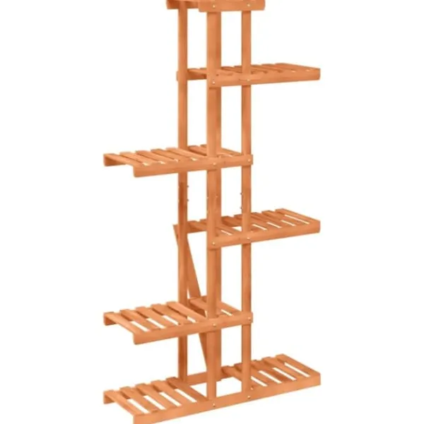 Online Blomsterstativ i massivt fyrretræ - Plantestativ med plads til planter | Størrelse: 75x25x140,5 cm Plantestativer