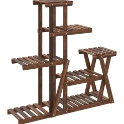 Blomsterstativ i massivt fyrretræ - Planterol | Størrelse: 95x25x96 cm Plantestativer