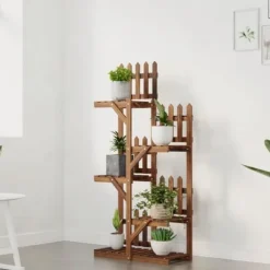 New Blomsterstativ i massivt fyrretræ - Plantestativ | Størrelse: 60x25x130 cm Plantestativer