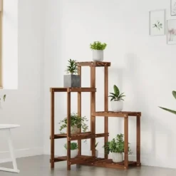 Plantestativer^Blomsterstativ i massivt fyrretræ - Plantestativ | Størrelse: 62,5x61,5x101,5 cm