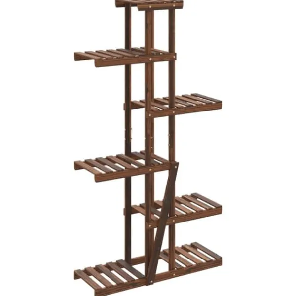 Online Blomsterstativ i massivt fyrretræ - Plantestativ | Størrelse: 175x25x140,5 cm Plantestativer