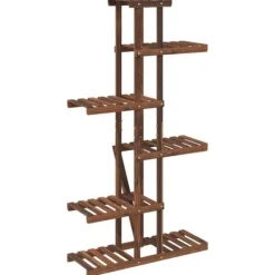 Online Blomsterstativ i massivt fyrretræ - Plantestativ | Størrelse: 175x25x140,5 cm Plantestativer