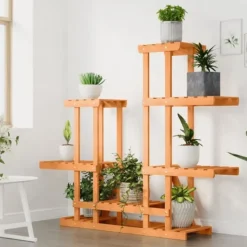 Plantestativer^Blomsterstativ i massivt fyrretræ - Plantereol | Størrelse: 95x25x96 cm