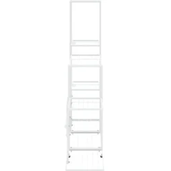 Sale Blomsterstativ i metal - Robust plantestativ til indendørs brug | Størrelse: 94,5x25x88 cm | Farve: Hvid Plantestativer