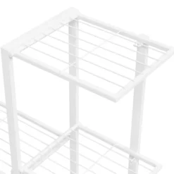 Sale Blomsterstativ i metal - Robust plantestativ til indendørs brug | Størrelse: 94,5x25x88 cm | Farve: Hvid Plantestativer