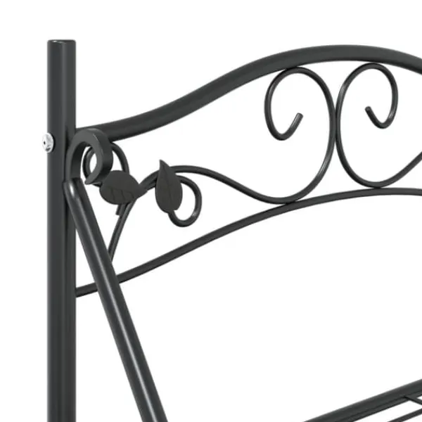 Discount Blomsterstativ i stål – 3-hylder | Farve: Sort | Størrelse: 56x30x96 cm Plantestativer