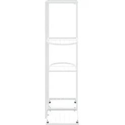 Plantestativer^Blomsterstativ med 4 niveauer i metal - Plantestativ | Farve: Hvid | Størrelse: 43x22x76 cm