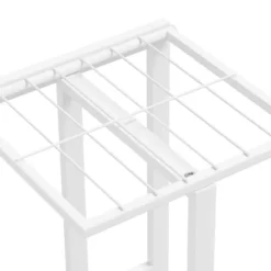 Plantestativer^Blomsterstativ med 4 niveauer i metal - Plantestativ | Farve: Hvid | Størrelse: 43x22x76 cm
