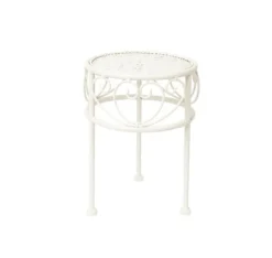 Discount Blomsterstativ SANDY D25xH33cm, antik hvid Havedekorationer