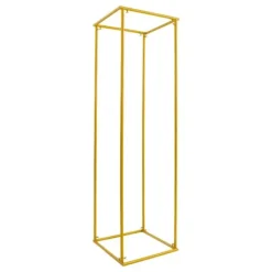 Blomsterstativ til bryllup - Metal gulv-/vasestativ - 50×50×180 cm - Str. L - Høj søjle - Guld Plantestativer