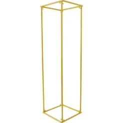 Blomsterstativ til bryllup - Metal gulv-/vasestativ - 50×50×180 cm - Str. L - Høj søjle - Guld Plantestativer