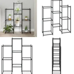 Outlet Blomsterstativ 85x25x100 cm jern sort - Blomsterstativ - Blomsterstativer - Home & Living Plantestativer