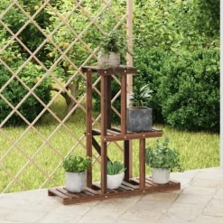 Clearance Blomsterstativ 81x25x75,5 cm massivt fyrretræ - Blomsterstativ - Blomsterstativer - Home & Living Krukker & Plantebeholdere