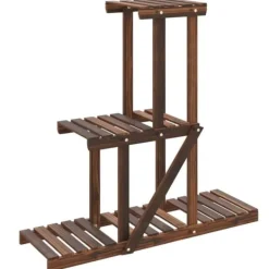 Clearance Blomsterstativ 81x25x75,5 cm massivt fyrretræ - Blomsterstativ - Blomsterstativer - Home & Living Krukker & Plantebeholdere