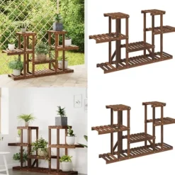 Hot Blomsterstativ 110x25x73 cm massivt fyrretræ - Blomsterstativ - Blomsterstativer - Home & Living Plantestativer