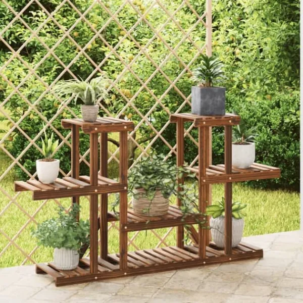 Hot Blomsterstativ 110x25x73 cm massivt fyrretræ - Blomsterstativ - Blomsterstativer - Home & Living Plantestativer