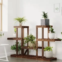 Hot Blomsterstativ 110x25x73 cm massivt fyrretræ - Blomsterstativ - Blomsterstativer - Home & Living Plantestativer
