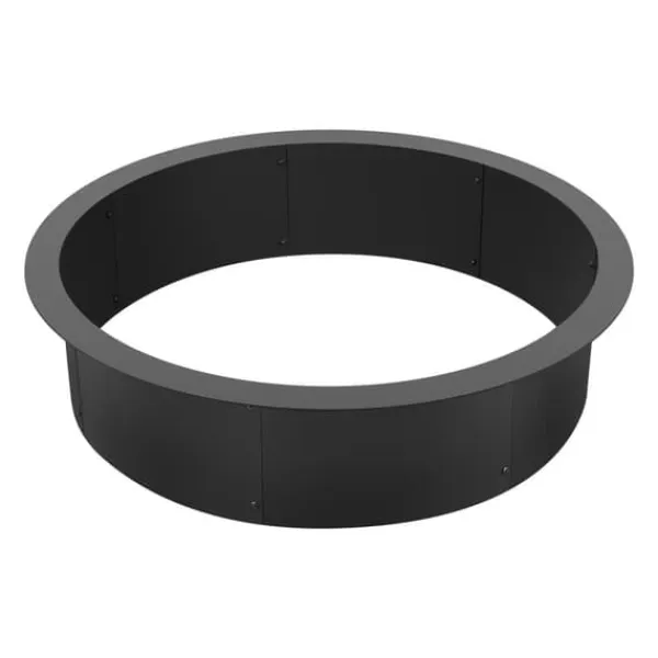 Discount Bålring 35 tommer, rund stålforing, DIY ildsted, holdbar, udendørs dekoration Tilbehør Til Brændeovne & Pejse