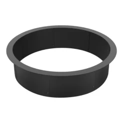 Discount Bålring 35 tommer, rund stålforing, DIY ildsted, holdbar, udendørs dekoration Tilbehør Til Brændeovne & Pejse