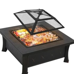 Pejse^Bålsted, 81 cm diameter, Metal konstruktion, Varmebestandig op til 500 °C, Inkluderer grillrist, Funkbeskyttelsesfunktion