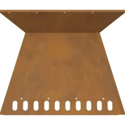 Clearance Bålsted i brun forvitret stål - Firkantet design | Størrelse: 60x60x50 cm Pejse