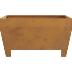 Pejse^Bålsted i Forvitret Stål - Firkantet Ildsted | Størrelse: 80x80x43 cm | Farve: Brun