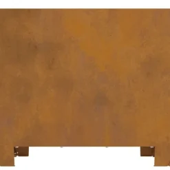 Outlet Bålsted i forvitret stål - Kvadratisk bålplads | Størrelse: 60x60x30 cm | Farve: Brun Pejse