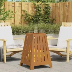 Outlet Bålsted i industrielt design - Cylindrisk ildgryde | Størrelse: 50x50x70 cm | Farve: Brun Pejse