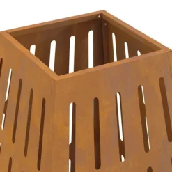 Outlet Bålsted i industrielt design - Cylindrisk ildgryde | Størrelse: 50x50x70 cm | Farve: Brun Pejse