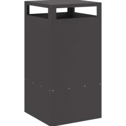 Pejse^Bålsted i koldvalset stål - Moderne ildkurv til udendørs brug | Størrelse: 50x50x100 cm | Farve: Sort