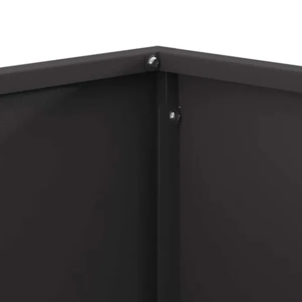 Pejse^Bålsted i koldvalset stål - Stilfuld udendørs bålplads | Farve: Sort | Størrelse: 80x80x40 cm