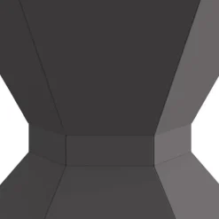 Bålsted i koldvalset stål - Hexagonalt design | Størrelse: 50 x 50 x 40 cm | Farve: Sort Pejse