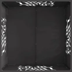 Pejse^Bålsted i Koldvalset Stål - Firkantet Design til Udendørs Brug | Farve: Sort | Størrelse: 60x60x40 cm