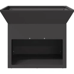 Outlet Bålsted i stål - Kubisk design | Farve: Sort | Størrelse: 50x50x40 cm Brændeovne