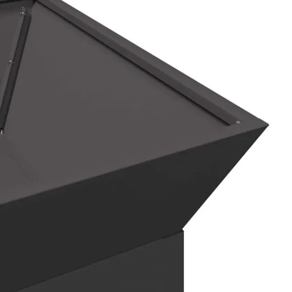 Outlet Bålsted i stål - Kubisk design | Farve: Sort | Størrelse: 50x50x40 cm Brændeovne