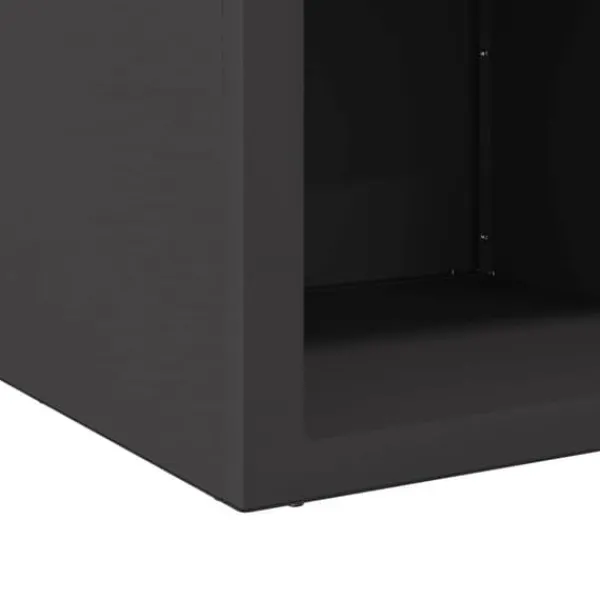 Outlet Bålsted i stål - Kubisk design | Farve: Sort | Størrelse: 50x50x40 cm Brændeovne