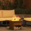 Sale Bålsted kubisk ildsted i rusten stål - Outdoor fire pit | Størrelse: 50x50x40 cm Pejse